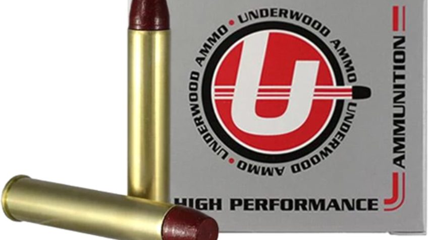 Underwood Ammo .444 Marlin 335 Grain Coated Hard Cast Nickel Plated Brass Cased Rifle Ammo, 20 Rounds, 752