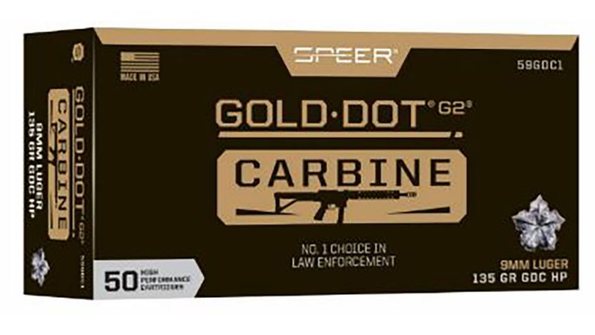 CCI 59GDC1 9mm 135 Gold Dot Hollow Point 50 Per Box/