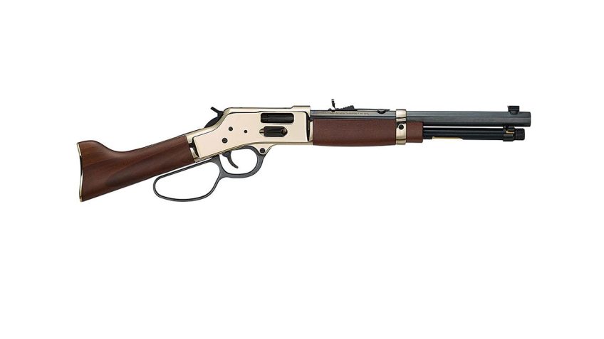 Henry Big Boy Mare’s Leg Side Gate 45 (Long) Colt 12.9in Polished Hardened Brass Lever Action Pistol – 5+1 Rounds