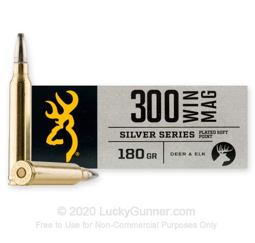 300 Winchester Magnum – 180 Grain SP – Browning Silver Series – 20 Rounds