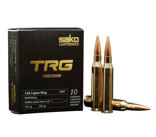 Sako TRG Precision .338 Lapua Mag 300gr Hollow Point Boat Tail Ammunition Case of 100 C644300FSB10X