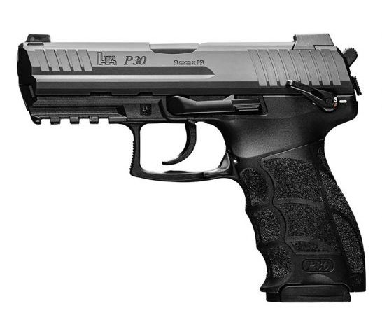 HK P30 V1 Light LEM 9mm, 3.85" Barrel, Manual Safety, 3-Dot Sights, Black, 10rd