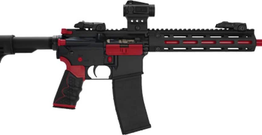 Tippmann Arms M4-22 Redline .22 LR AR-15 Rifle With Red Dot Sight, Black/Red – A101100