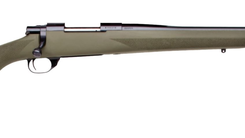 M1500 HOGUE 243 WINCHESTER BOLT-ACTION RIFLE – M1500 Hogue 243 Winchester 22″ BBL (1)4RD Mag Green