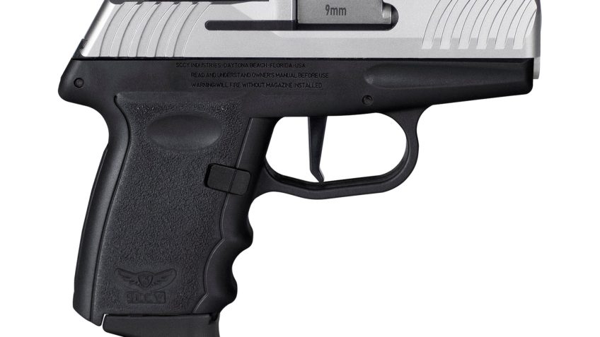 SCCY DVG-1 9mm Pistol, 3.1" Barrel, Blade Front/Adjustable Rear Sights, Black, Silver – DVG1TTBKRDR