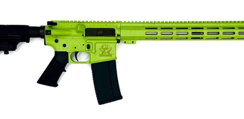 GLFA Gl-15 RIA 223 Wylde, 16" Barrel, ORC Zombie Splatter, Stainless, 30rd