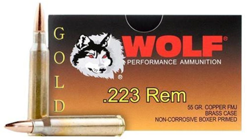 Wolf Gold, .223 Remington, FMJ, 55 Grain, 20 Rounds