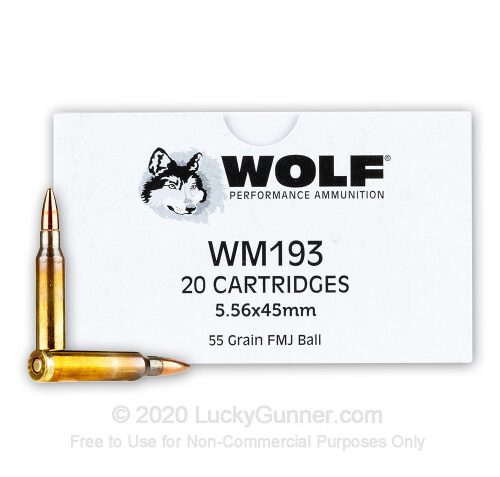 5.56×45 – 55 Grain FMJ – Wolf Gold – 1000 Rounds