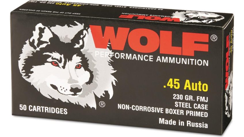 Wolf, .45 ACP, FMJ, 230 Grain, 50 Rounds