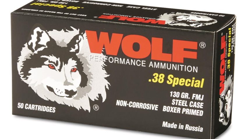 Wolf, .38 Special, FMJ, 130 Grain, 50 Rounds