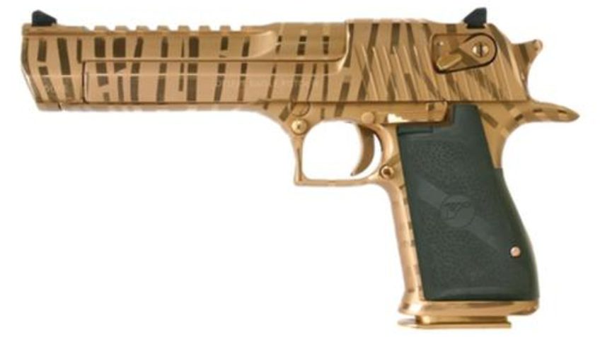 Magnum Research Desert Eagle .50 AE 6" Titanium Gold Tiger