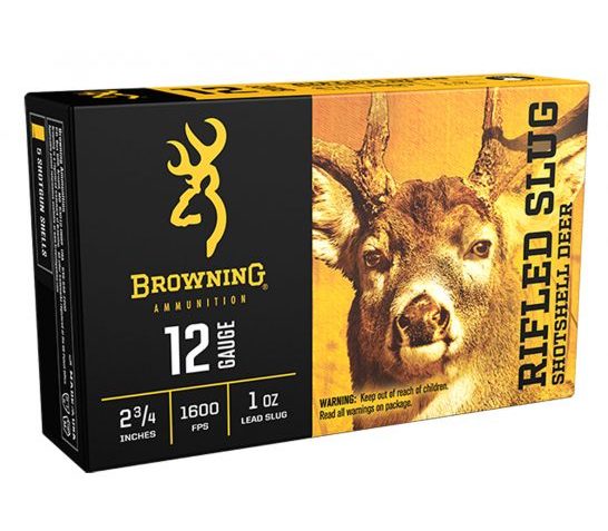 Browning Rifled Slug 12 Ga, 2.75", 1oz, 1 Shot, 5rd Box