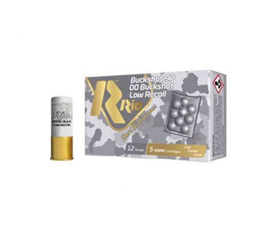 RIO Ammunition Royal Buck Low Recoil 12 ga 2 3/4in Size 00 5/box, RBLR12900