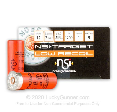 NOBEL SPORT TARGET LR 12GA 2.75 1OZ #9 250RD CASE