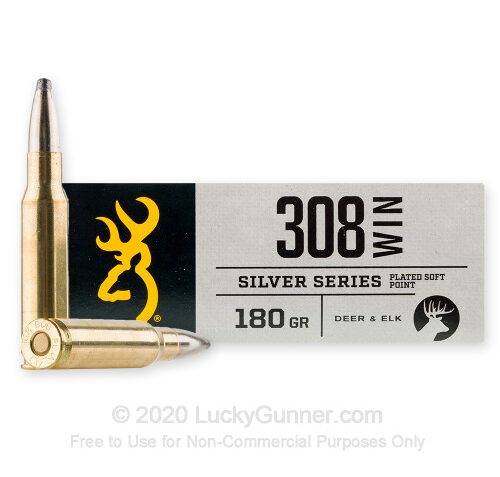 308 – 180 Grain SP – Browning Silver Series – 20 Rounds