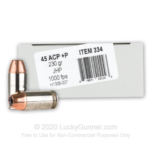 45 ACP – +P 230 Grain JHP – Underwood – 20 Rounds