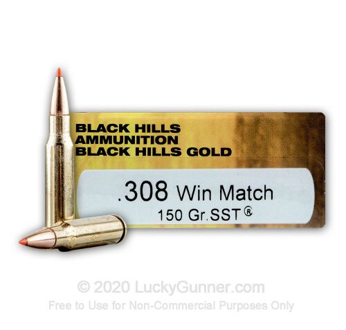 308 Win – 150 Grain SST – Black Hills Gold – 20 Rounds