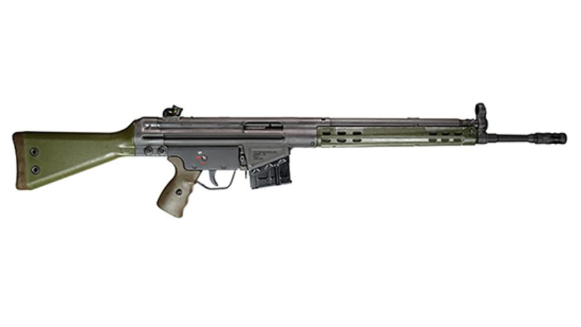 PTR GI 308 Win NJ Legal,18" Barrel, Green Furniture, Parkerized, Metal Receiver, 10rd