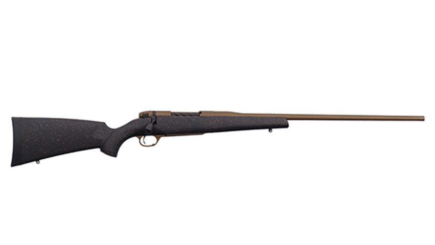 Weatherby Mark V Hunter 280 A.I. 24" Barrel, Burnt Bronze, Black Speckled Gray Stock, 4rd