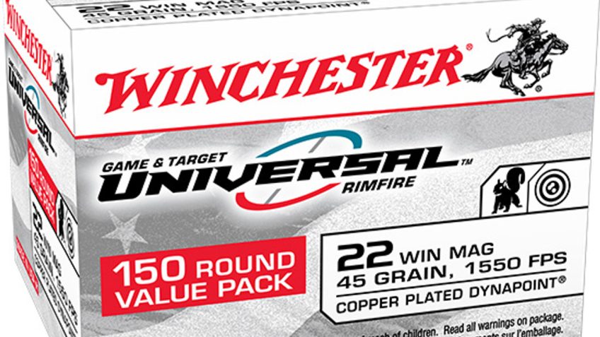 Winchester Universal .22 Magnum, 45gr, Lead Hollow Point, 150rd Box