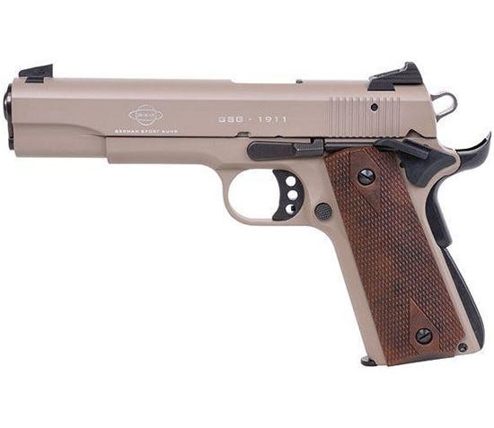 American Tactical Imports 1911 Pistol Tan .22 LR 5" Barrel 10-Rounds Walnut Grip