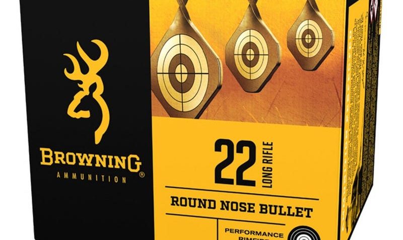 Browning BPR .22 Long Rifle 40 grain Copper Plated Hollow Point Rimfire Ammo, 1000 Rounds, B194122000