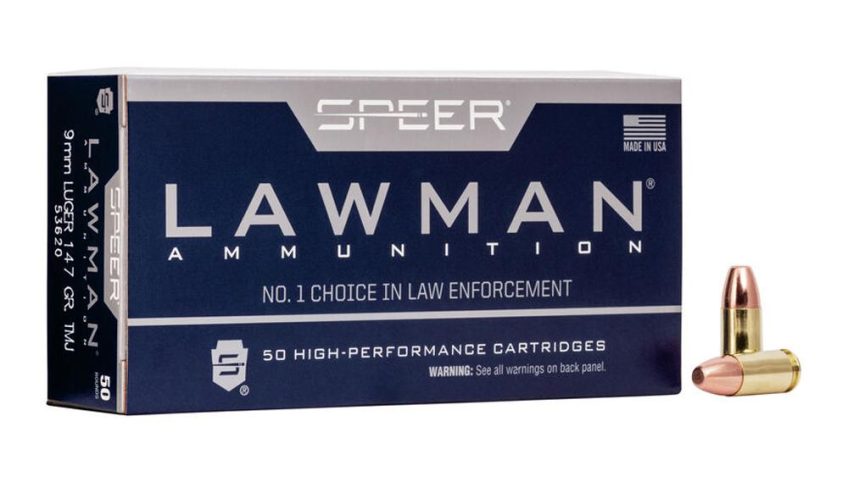 CCI Ammunition Speer Lawman 9mm Luger 147gr TMJ Ammo, 1000rd Case, 53620 CASE