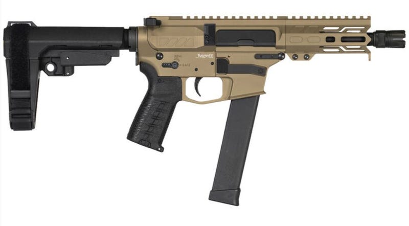 CMMG Banshee 45A69BB-CT MKG GEN2 Coyote Tan 5″ Barrel 26+1 45 ACP Radial Delayed Blow Back + Rip Brace