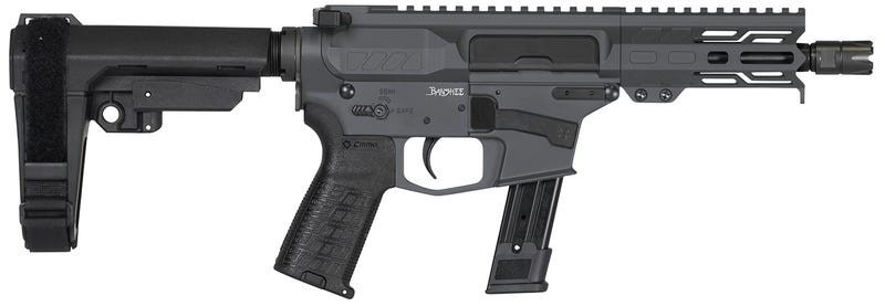 CMMG Banshee Mk17 AR-style Pistol, Semi-auto, 9mm, 5″ Barrel, 21+1, Sniper Gray, SIG P320 Mags