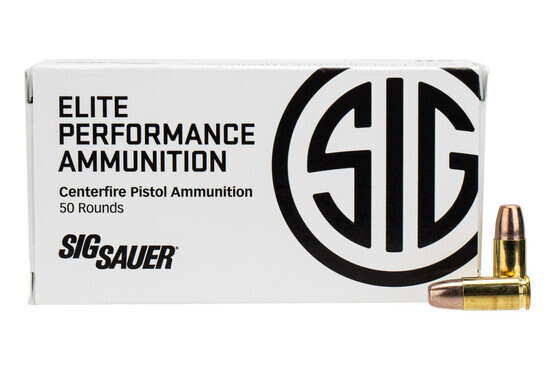 Sig Sauer Elite Performance FRANGIBLE 9MM+P 90 Grain 50-Round Round Nose