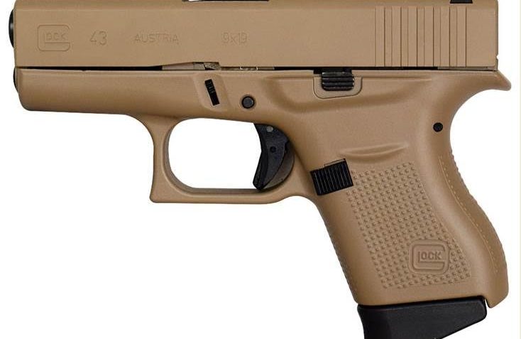 Glock 43 9MM 3.39 COYOTE TAN CERAKOTE