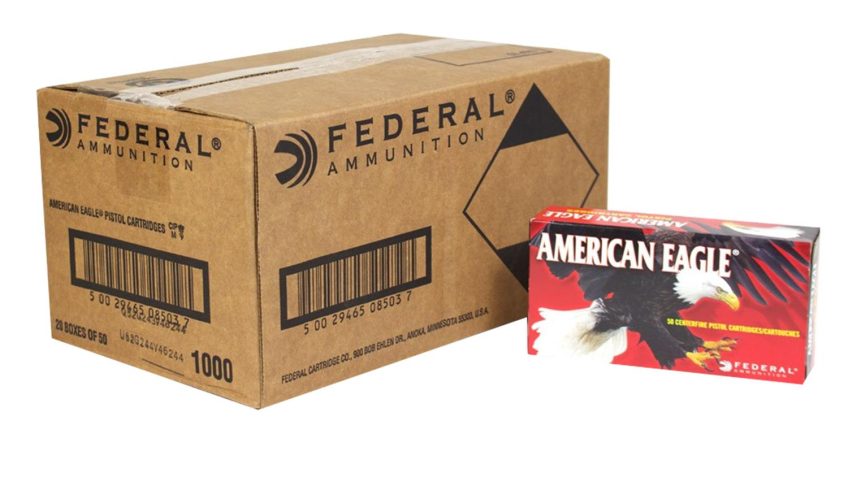 Federal Premium American Eagle Handgun Ammunition .40 S&W 165 gr FMJ 1130 fps 1000/ct, FAAE40R3C