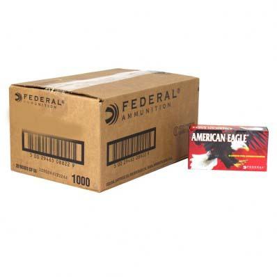 Federal Premium American Eagle Handgun Ammunition 9mm Luger 124 gr FMJ 1150 fps 1000/ct, AE9AP BK