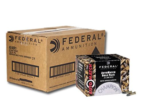 Federal Premium AutoMatch Rimfire Ammunition .22 LR 40 gr SLD 1200 fps 3250/ct, FAAM22C