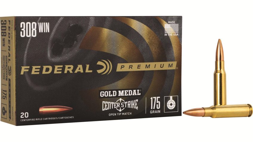 Federal Premium Gold Medal .308 Winchester 175 Grain CenterStrike OTM Rifle Ammo