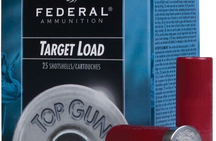 12 ga – 2-3/4″ Lead Shot Target Load – 1 1/8 oz – #8 shot – Federal Top Gun – 250 Rounds