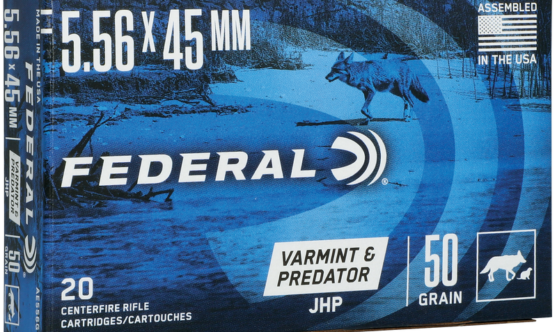 5.56×45 – 50 Grain JHP – Federal Varmint & Predator – 20 Rounds