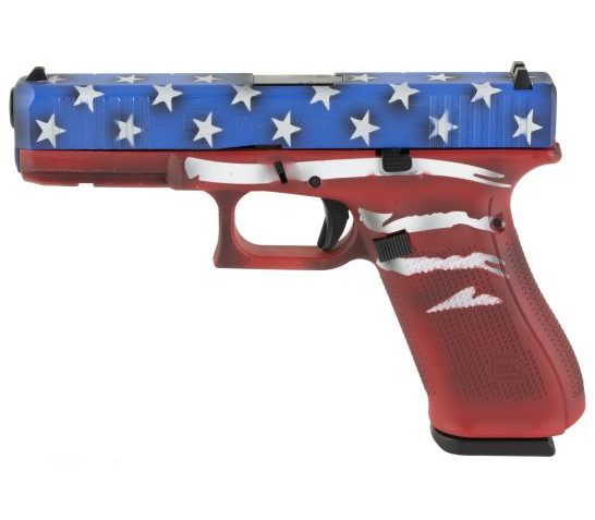 Glock 17 9mm Pistol, 4.49" Barrel, Fixed Sights, Red, Wht, Blu BW Flag – PA175S204