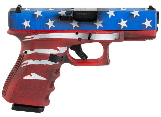 Glock 23 GEN 3 Red/White/Blue Battleworn Flag .40 SW 4.02" Barrel 13-Rounds