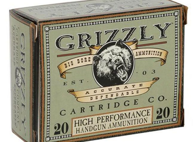 Grizzly Cartridge 45 Auto 185 Grain Jacketed Hollow Point Pistol Ammo, 20 Rounds, GC45A1