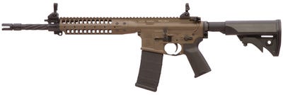 LWRC IC Enhanced Rifle .223 Rem/5.56mm, 14.7" Fluted Barrel, Pinned/Welded Flash Hider (16" OAL) FDE, 30rd