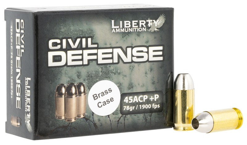 Liberty Ammunition LACD45013BC Civil Defense 45 ACP +P 78 Gr Hollow Point HP