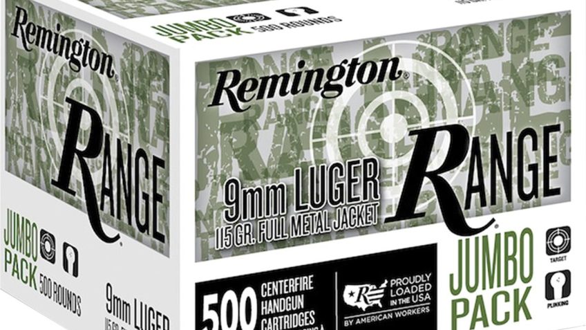 Remington Range 9mm Luger 115gr Full Metal Jacket Handgun Ammo – 500 Rounds