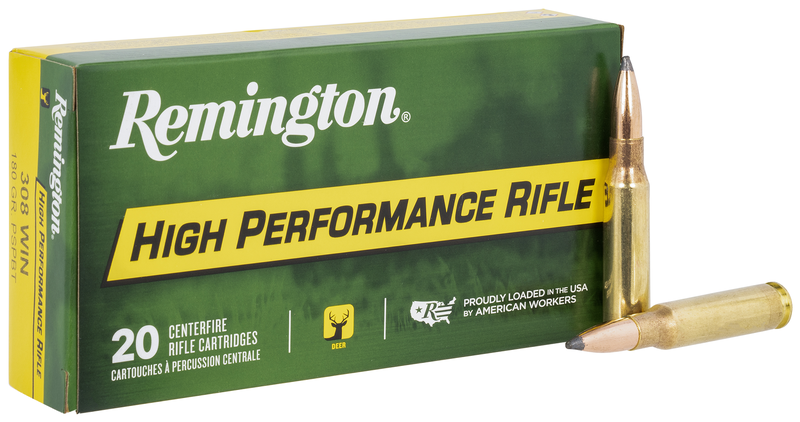 Remington High Performance Rifle Brass .308 Win 180 Grain 20-Rounds PSPBT