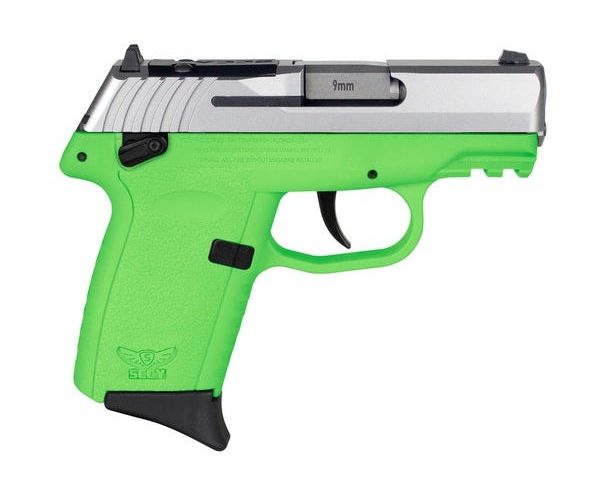 SCCY Industries CPX-1 Gen3 9mm, 3.1" Barrel, Lime Green, Thumb Safety, 10rd