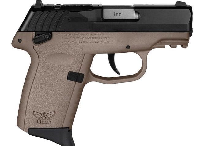 SCCY Industries CPX-1 Gen3 9mm, 3.1" Barrel, Flat Dark Earth, 10rd