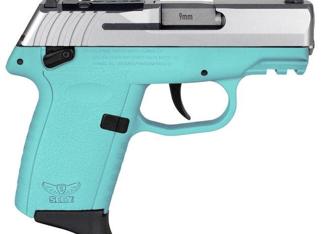 SCCY Industries CPX-1 Gen3 9mm, 3.1" Barrel, SCCY Blue Finish Picatinny Rail, Thumb Safety, 10rd