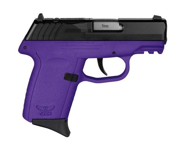 SCCY Industries CPX-2 Gen3 9mm, 3.10" Purple Frame, Rail, Serrated Black Nitride SS Slide, 9Rnd