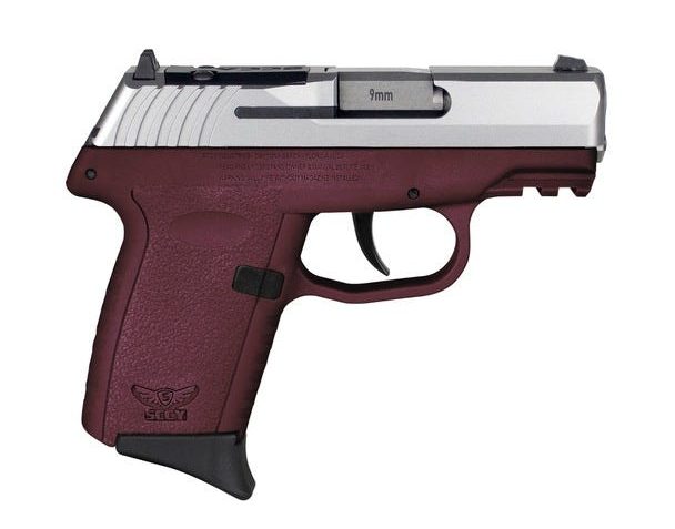 SCCY CPX-2 9mm, 3.10" BBL, Crimson Frame, SS Slide, 10rnd Mag