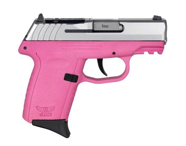 SCCY Industries CPX-2 Gen3 RD 9mm, 3.10" Barrel, Pink Polymer Picatinny Rail Serrated Stainless Steel Slide, Pink, 10rd